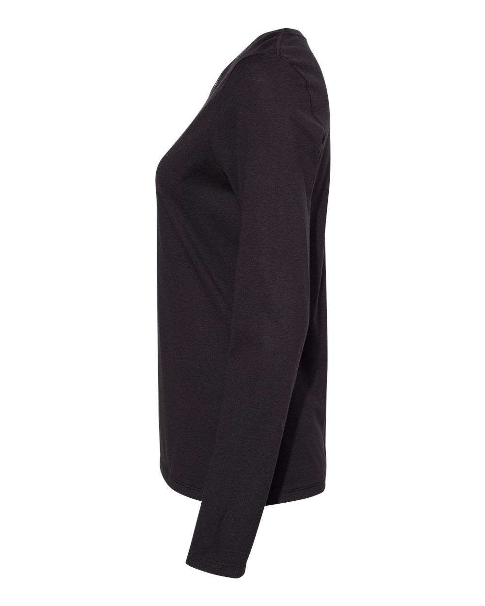 Women's Perfect-T Long Sleeve Scoopneck T-Shirt - DirectSide - B00900509 - Black