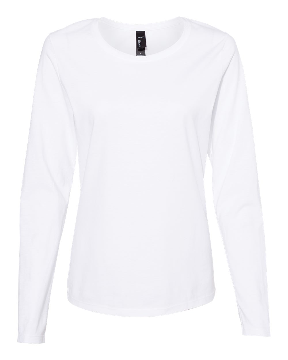 Women's Perfect-T Long Sleeve Scoopneck T-Shirt - Front - B00900009 - White
