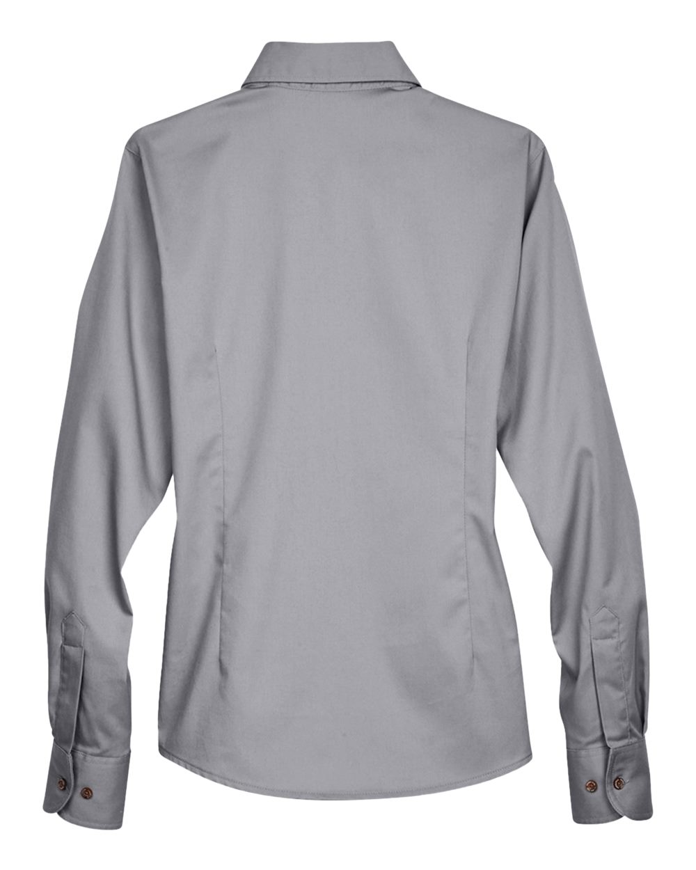 Women's Easy Blend™ Long Sleeve Twill Dress Shirt with Stain-Release - Back - B240B9092 - Dark Grey