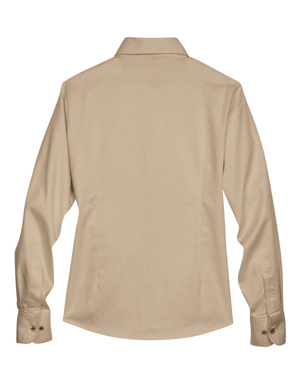 Women's Easy Blend™ Long Sleeve Twill Dress Shirt with Stain-Release - Back - B240B9122 - Stone