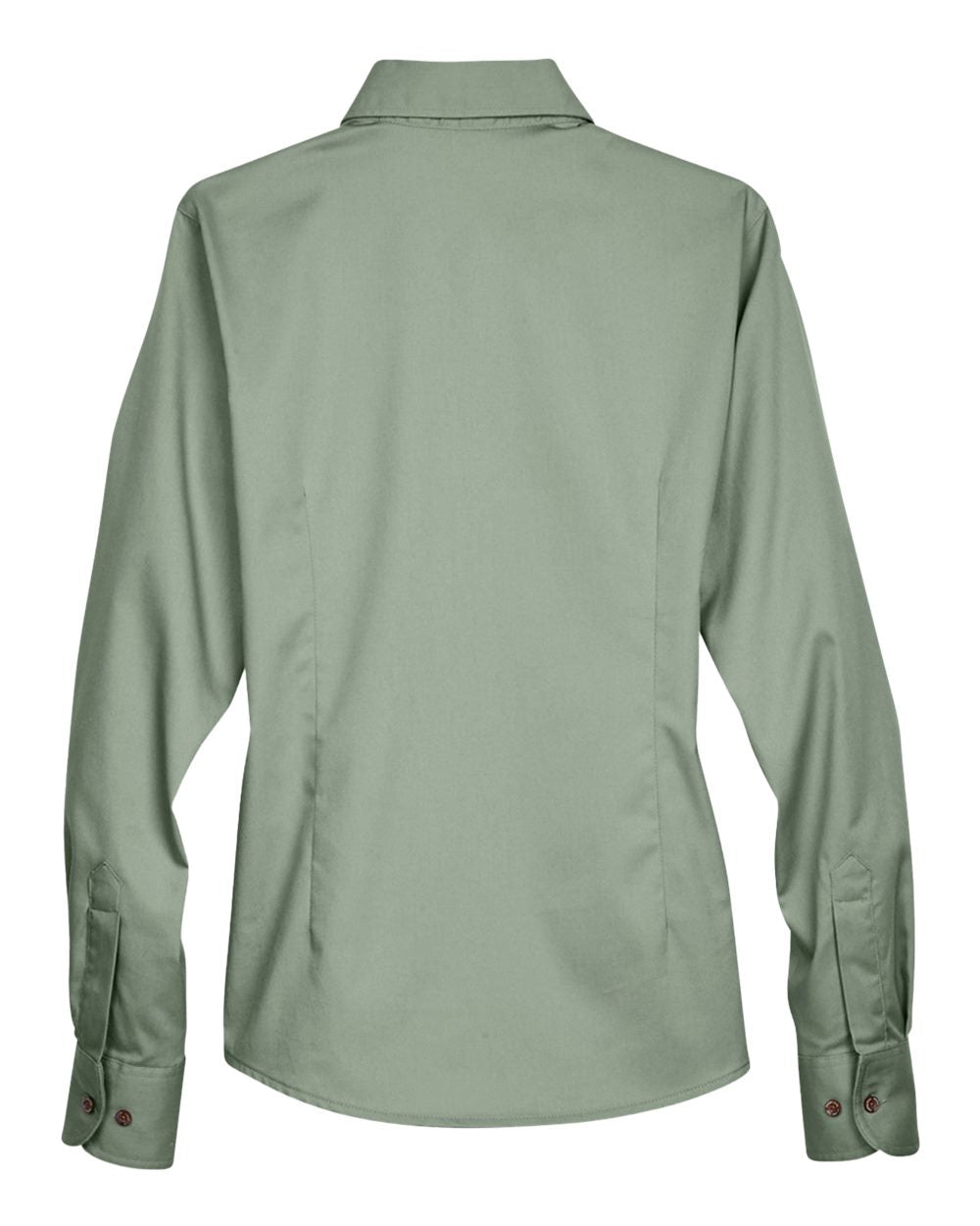 Women's Easy Blend™ Long Sleeve Twill Dress Shirt with Stain-Release - Back - B240B9542 - Dill