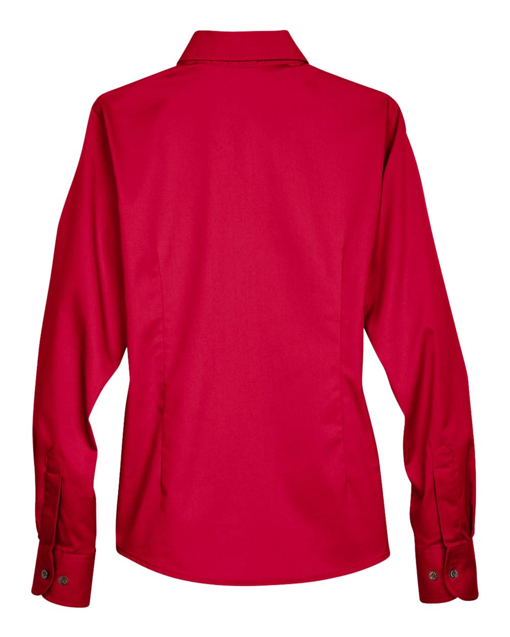Women's Easy Blend™ Long Sleeve Twill Dress Shirt with Stain-Release - Back - B240B9702 - Red