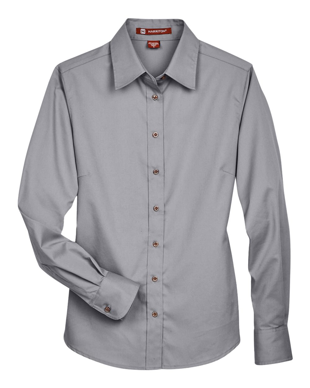 Women's Easy Blend™ Long Sleeve Twill Dress Shirt with Stain-Release - Front - B240B9092 - Dark Grey