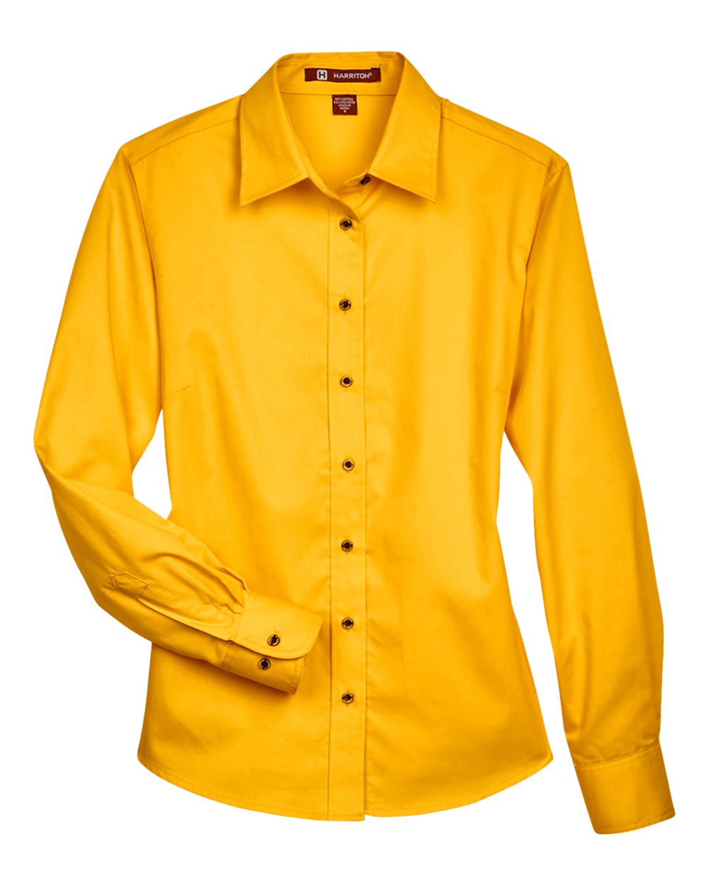 Women's Easy Blend™ Long Sleeve Twill Dress Shirt with Stain-Release - Front - B240B9138 - Sunray Yellow