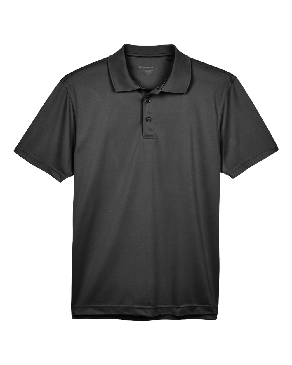 Men's Polyester Jersey Polo - Front - B209B9502 - Black