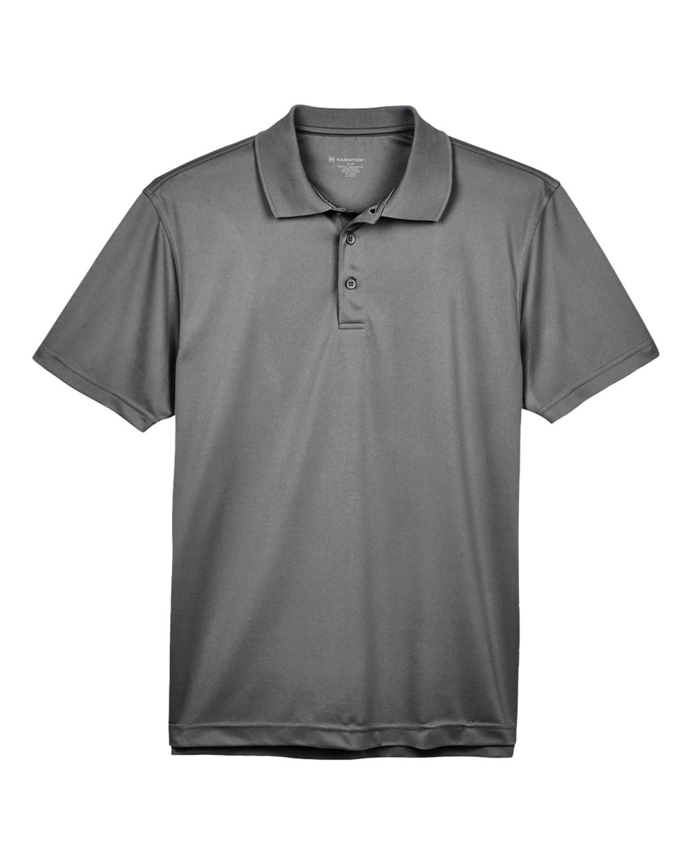 Men's Polyester Jersey Polo - Front - B209B9592 - Charcoal