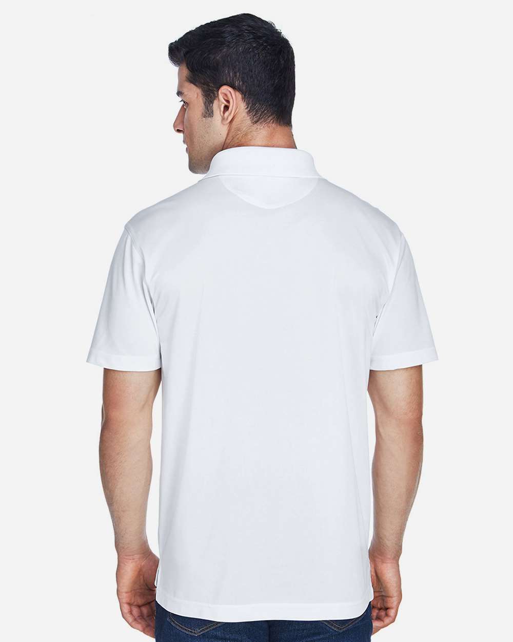 Men's Polyester Jersey Polo - OnModelBack - B209B9002 - White
