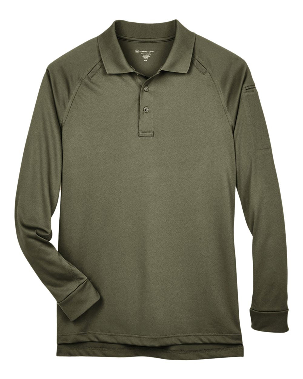 Men's Advantage Long Sleeve Tactical Polo - Front - B200B9172 - Tactical Green