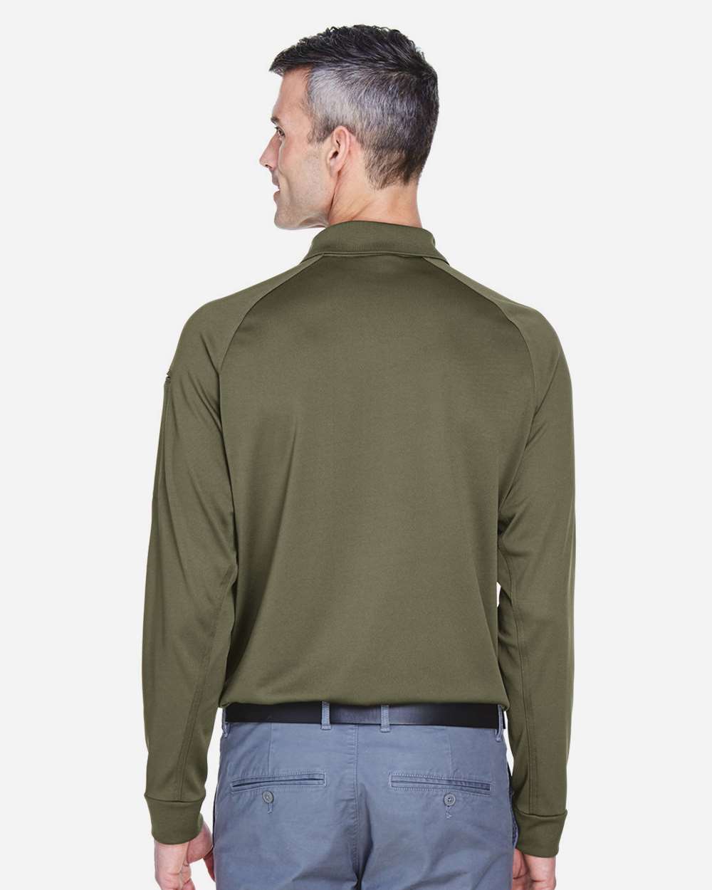 Men's Advantage Long Sleeve Tactical Polo - OnModelBack - B200B9172 - Tactical Green