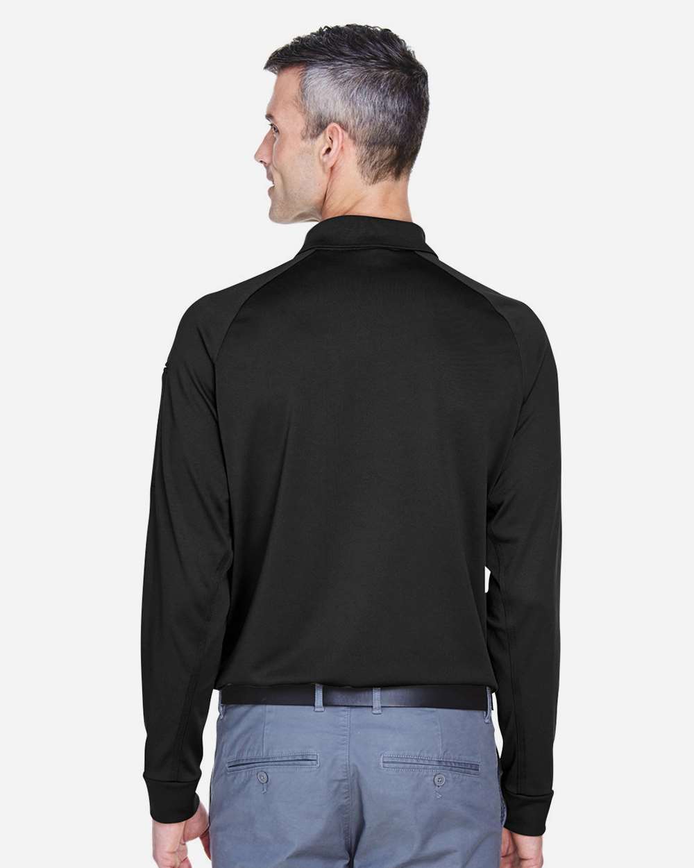 Men's Advantage Long Sleeve Tactical Polo - OnModelBack - B200B9502 - Black