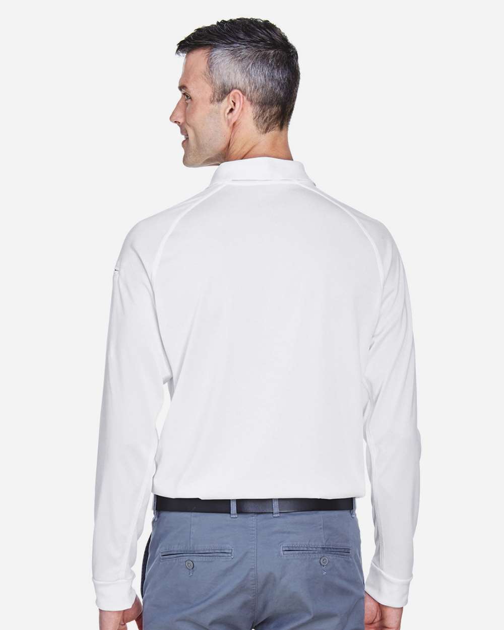 Men's Advantage Long Sleeve Tactical Polo - OnModelBack - B200B9532 - White
