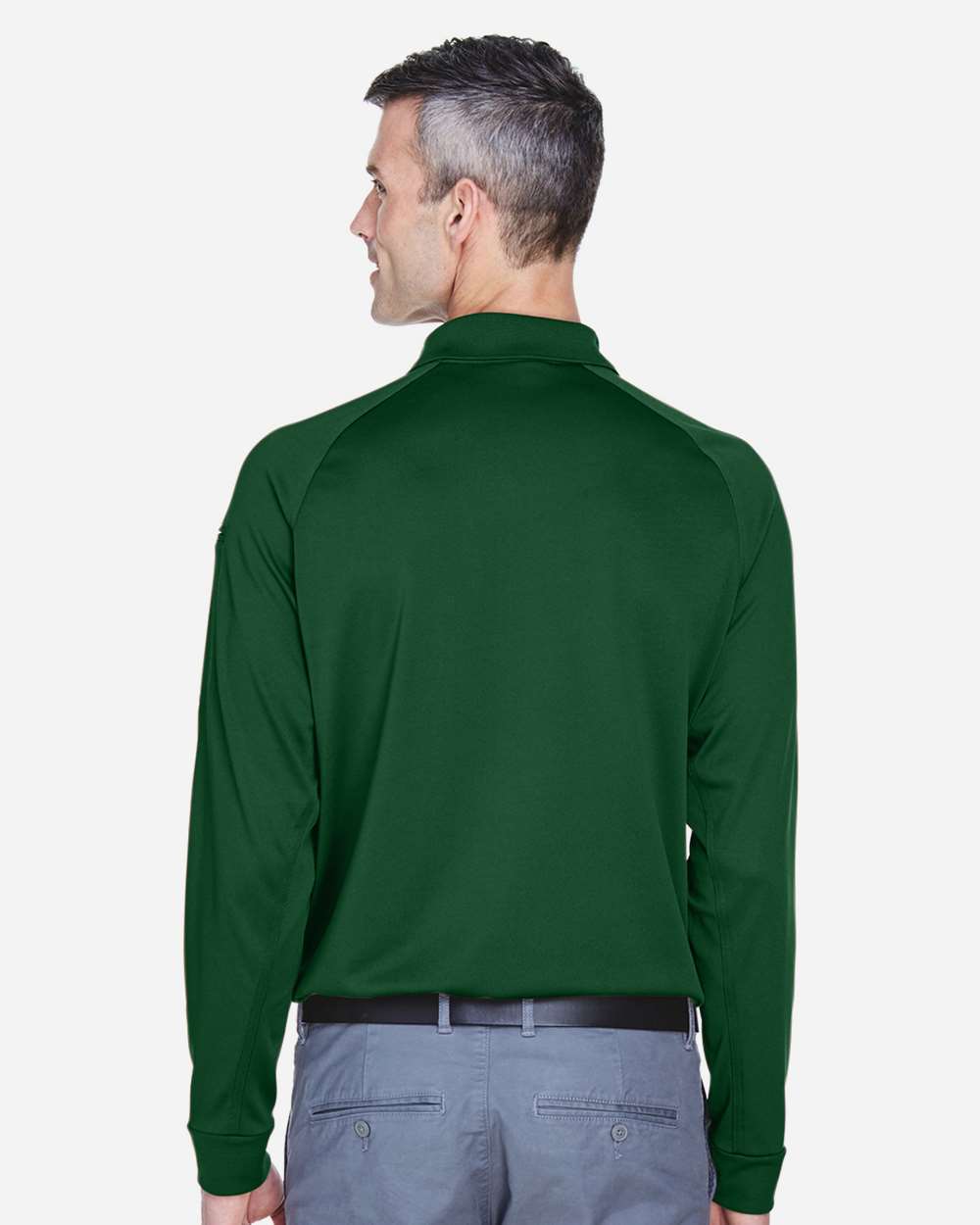 Men's Advantage Long Sleeve Tactical Polo - OnModelBack - B200B9542 - Dark Green