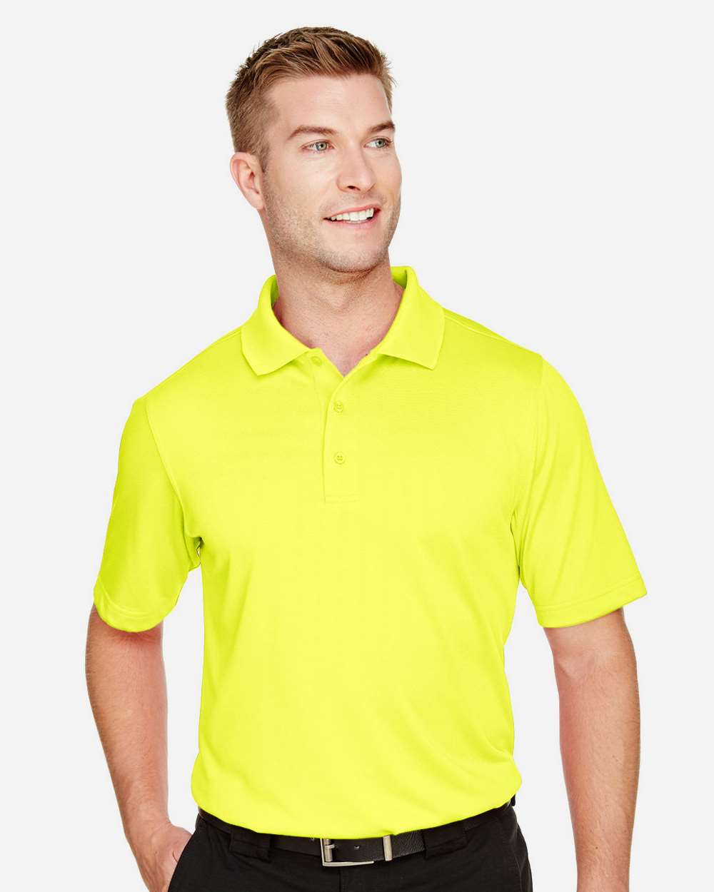 Men's Advantage Snag Protection Plus Polo - OnModelFront - B213B9123 - Safety Yellow