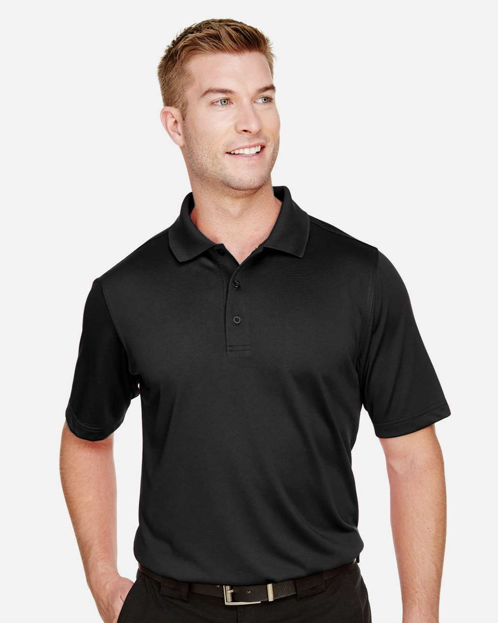 Men's Advantage Snag Protection Plus Polo - OnModelFront - B213B9503 - Black