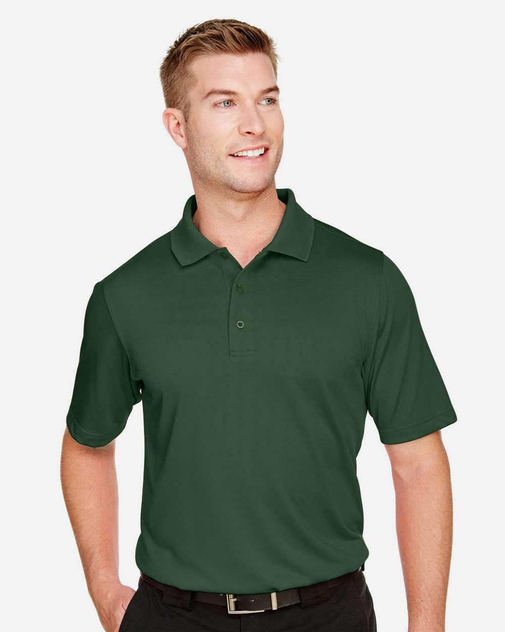 Men's Advantage Snag Protection Plus Polo - OnModelFront - B213B9543 - Dark Green