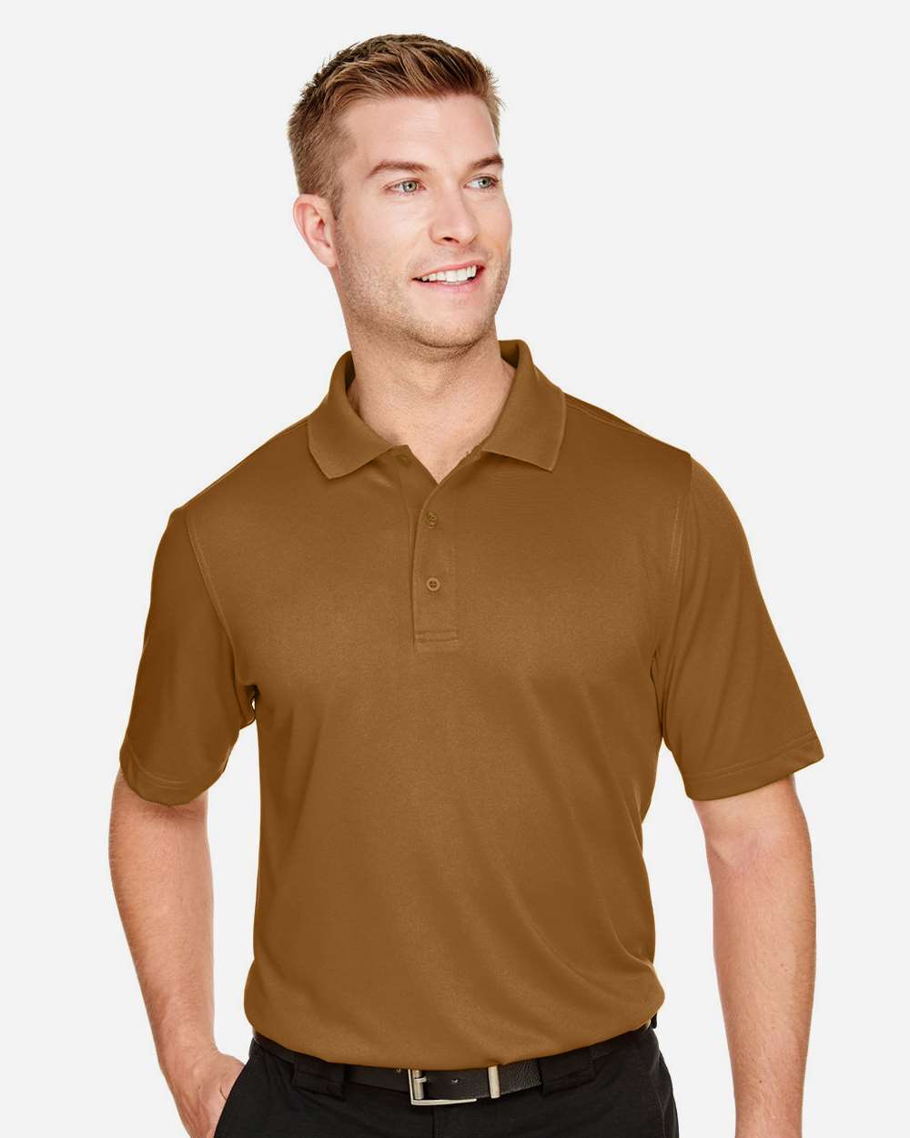Men's Advantage Snag Protection Plus Polo - OnModelFront - B213B9603 - Duck Brown