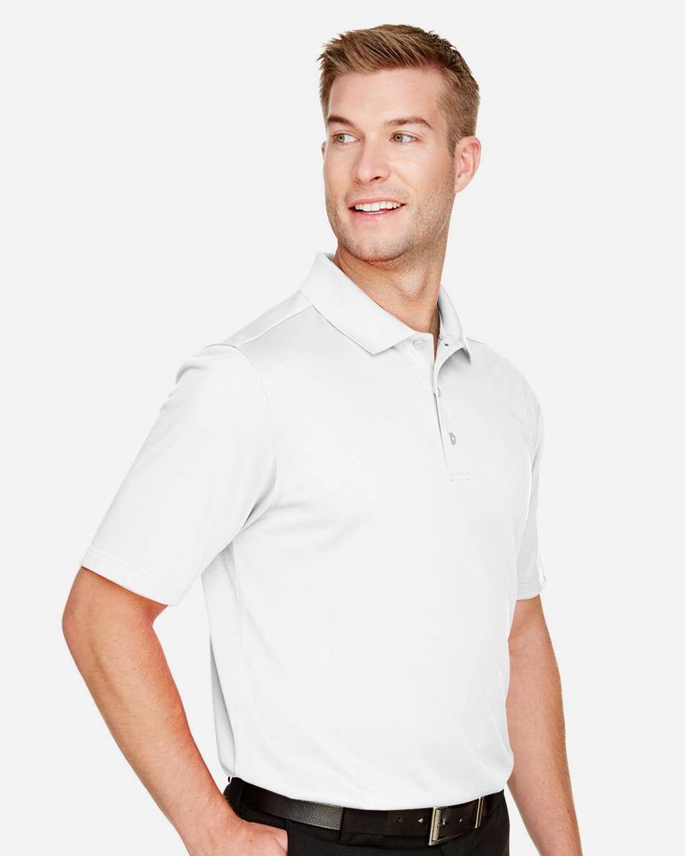 Men's Advantage Snag Protection Plus Polo - OnModelSide - B213B9003 - White