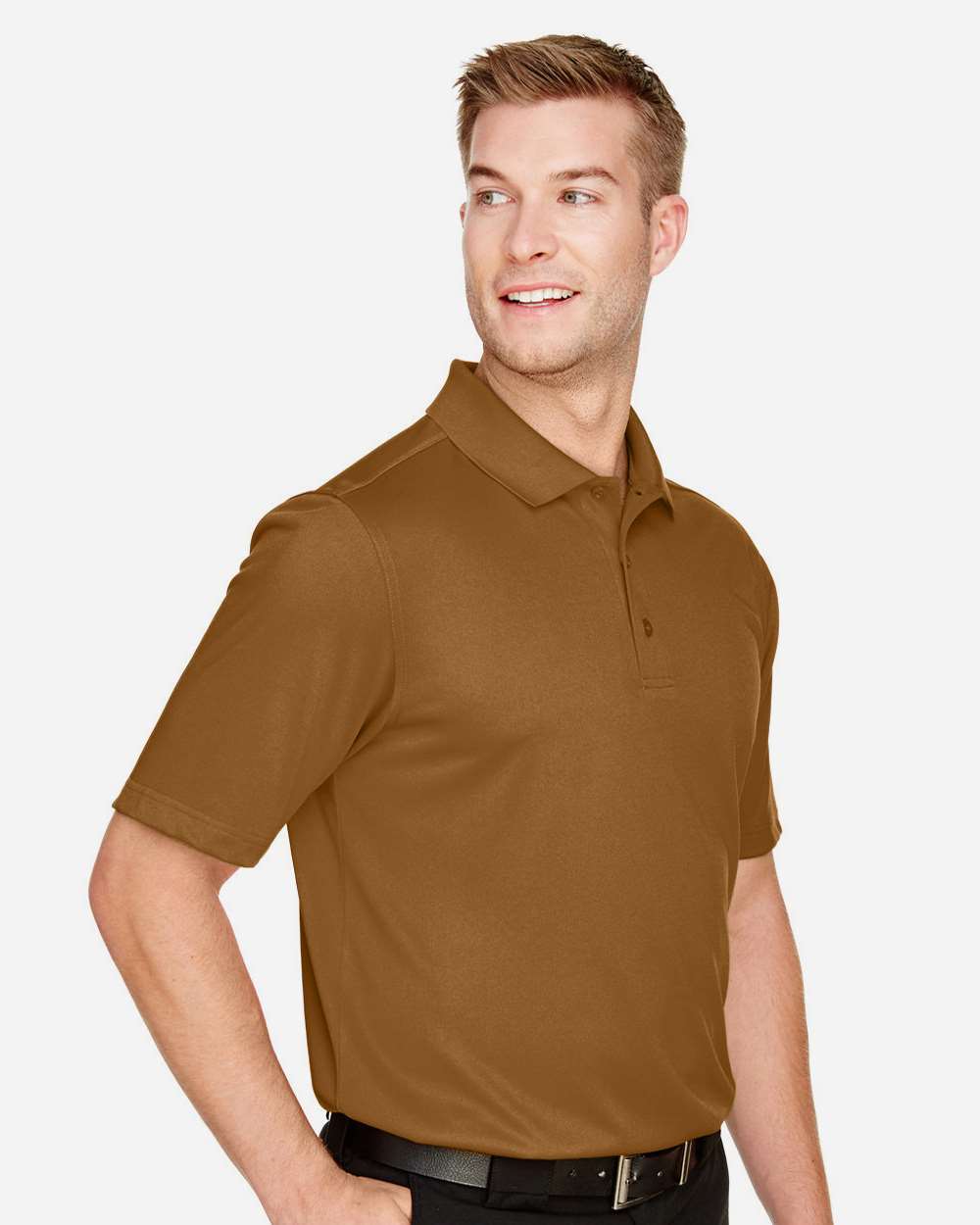 Men's Advantage Snag Protection Plus Polo - OnModelSide - B213B9603 - Duck Brown