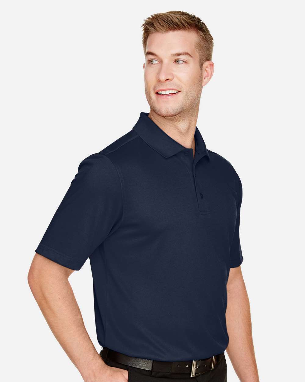 Men's Advantage Snag Protection Plus Polo - OnModelSide - B213B9653 - Dark Navy