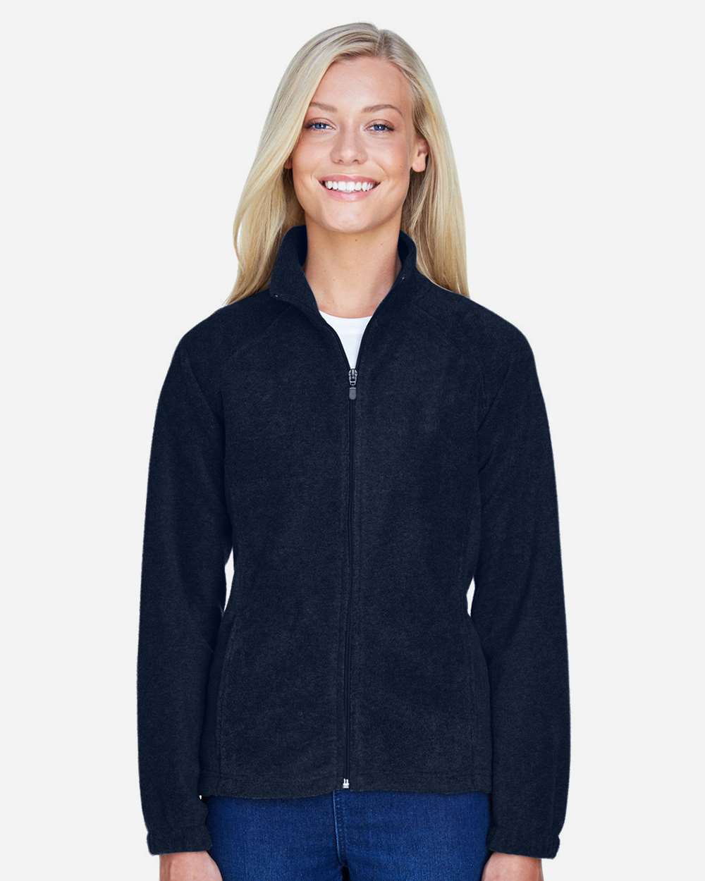 Women's Full-Zip Fleece - OnModelFront - B307B9652 - Navy