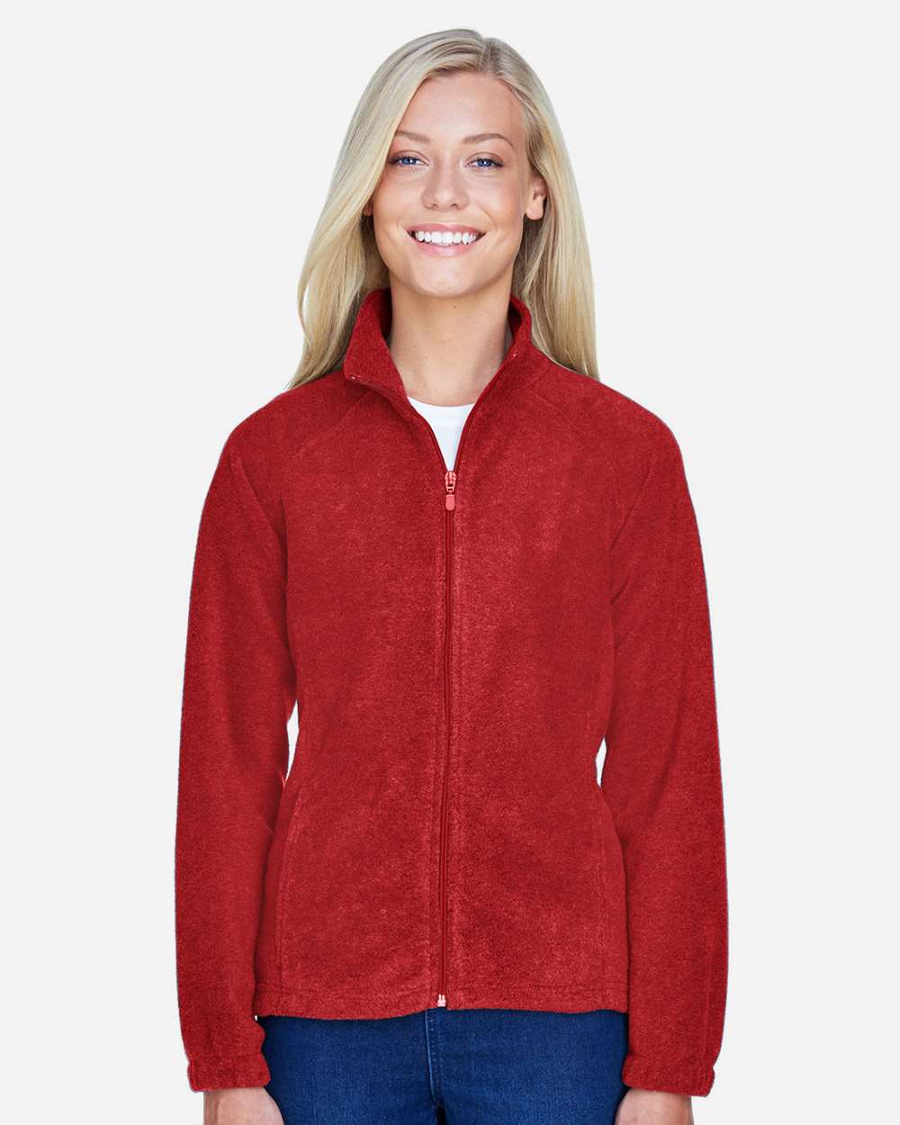 Women's Full-Zip Fleece - OnModelFront - B307B9702 - Red