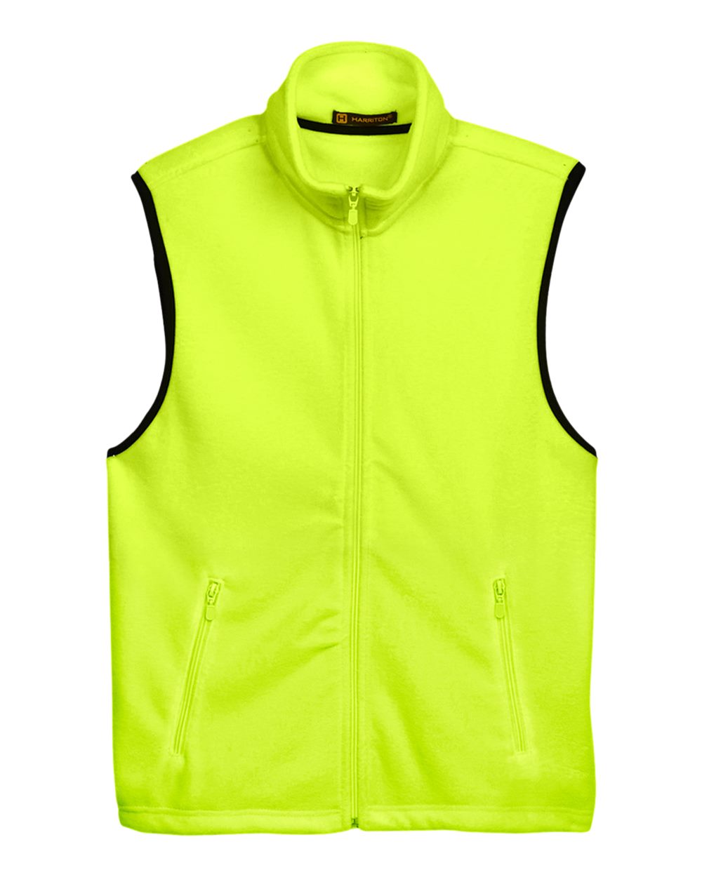 Unisex Fleece Full-Zip Vest - Front - B304B9123 - Safety Yellow