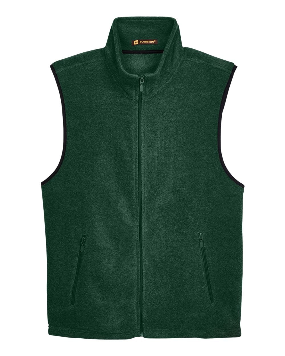 Unisex Fleece Full-Zip Vest - Front - B304B9543 - Hunter