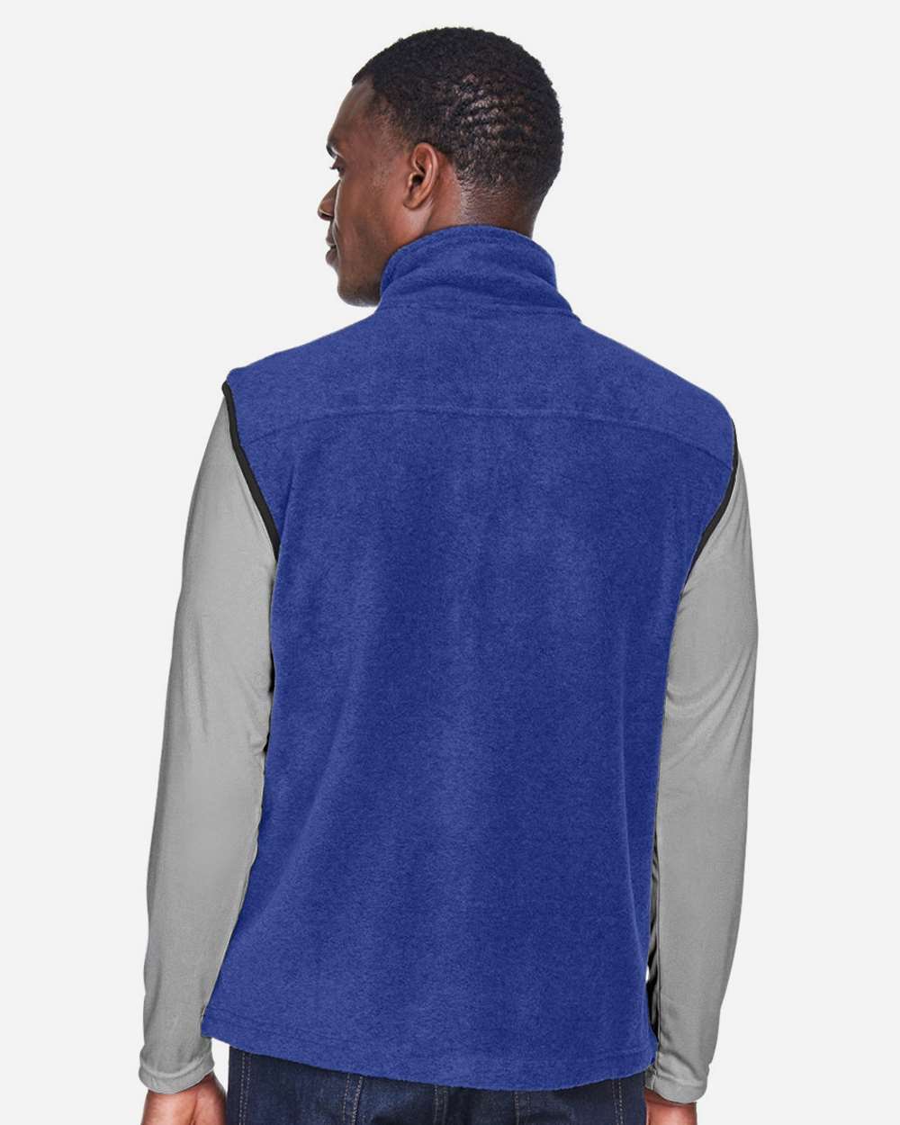Unisex Fleece Full-Zip Vest - OnModelBack - B304B9753 - True Royal