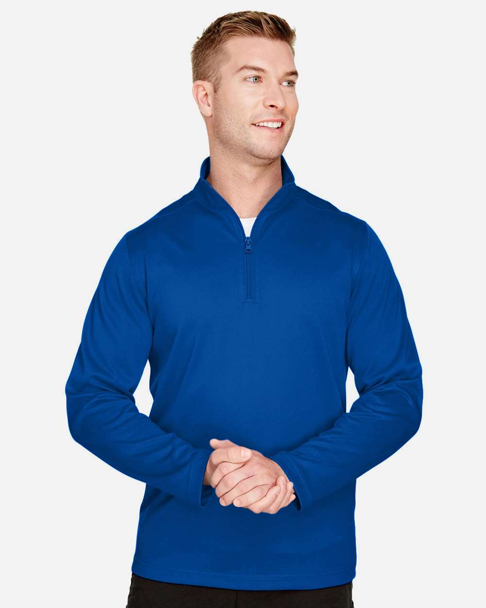 Men's Advantage Snag Protection Plus Quarter-Zip Pullover - OnModelFront - B288B9753 - True Royal