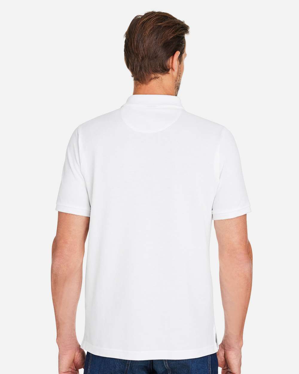 Men's Valiant Cotton Snag Protect Pocket Polo - OnModelBack - B194B9003 - White