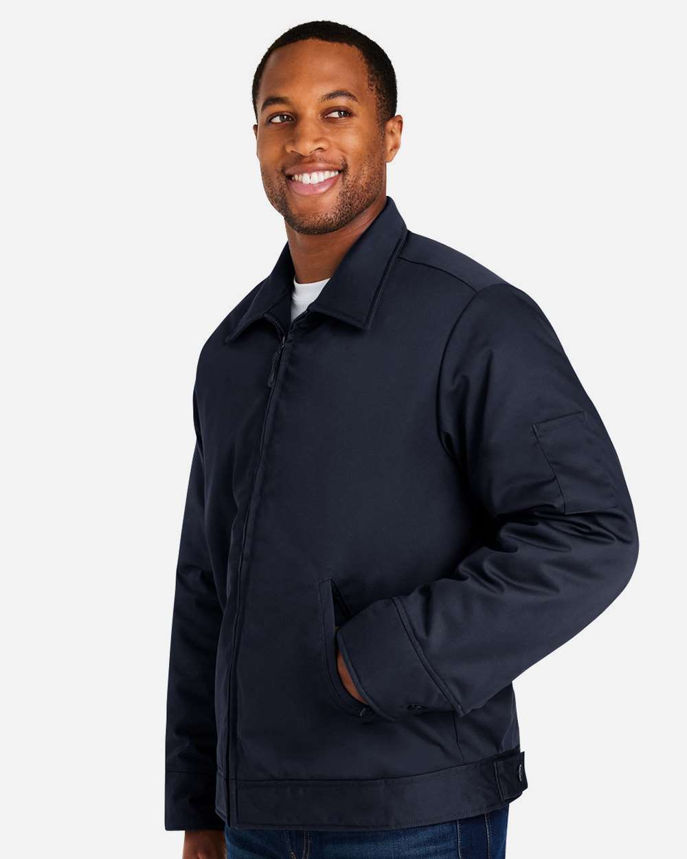 Unisex ClimaBloc® Station Jacket - OnModelSide - B282B9652 - Dark Navy
