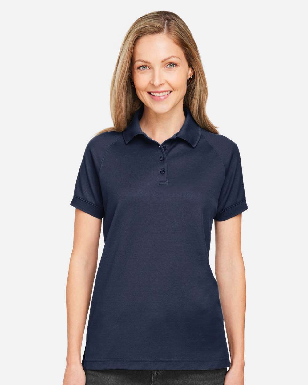 Women's Charge Snag and Soil Protect Polo - OnModelFront - B198B9652 - Dark Navy