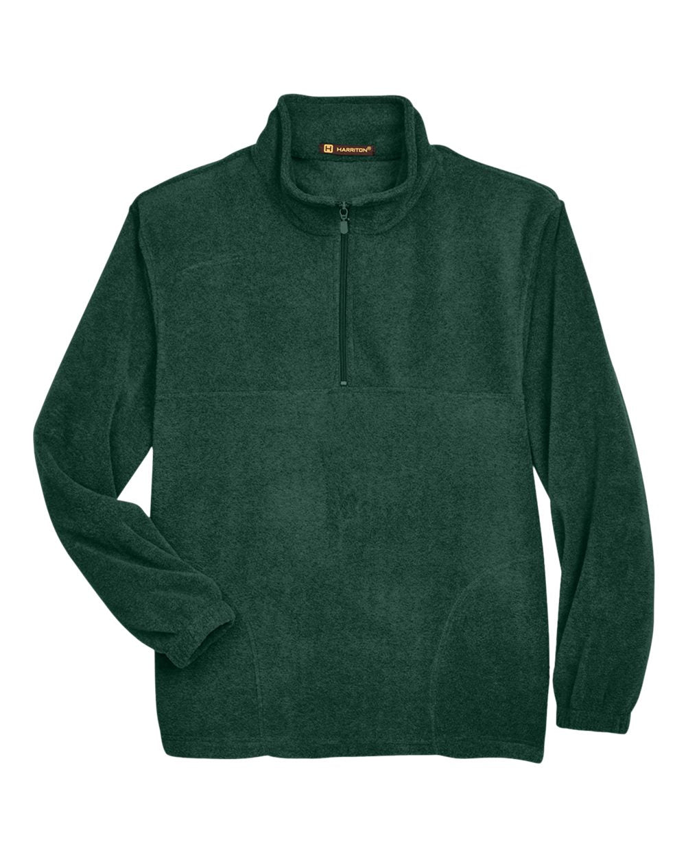Men's Quarter-Zip Fleece Pullover - Front - B303B9543 - Hunter