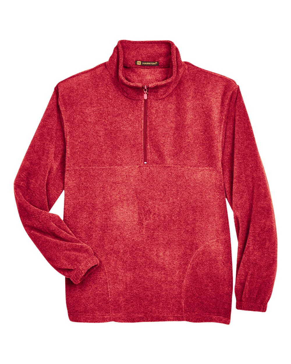 Men's Quarter-Zip Fleece Pullover - Front - B303B9703 - Red
