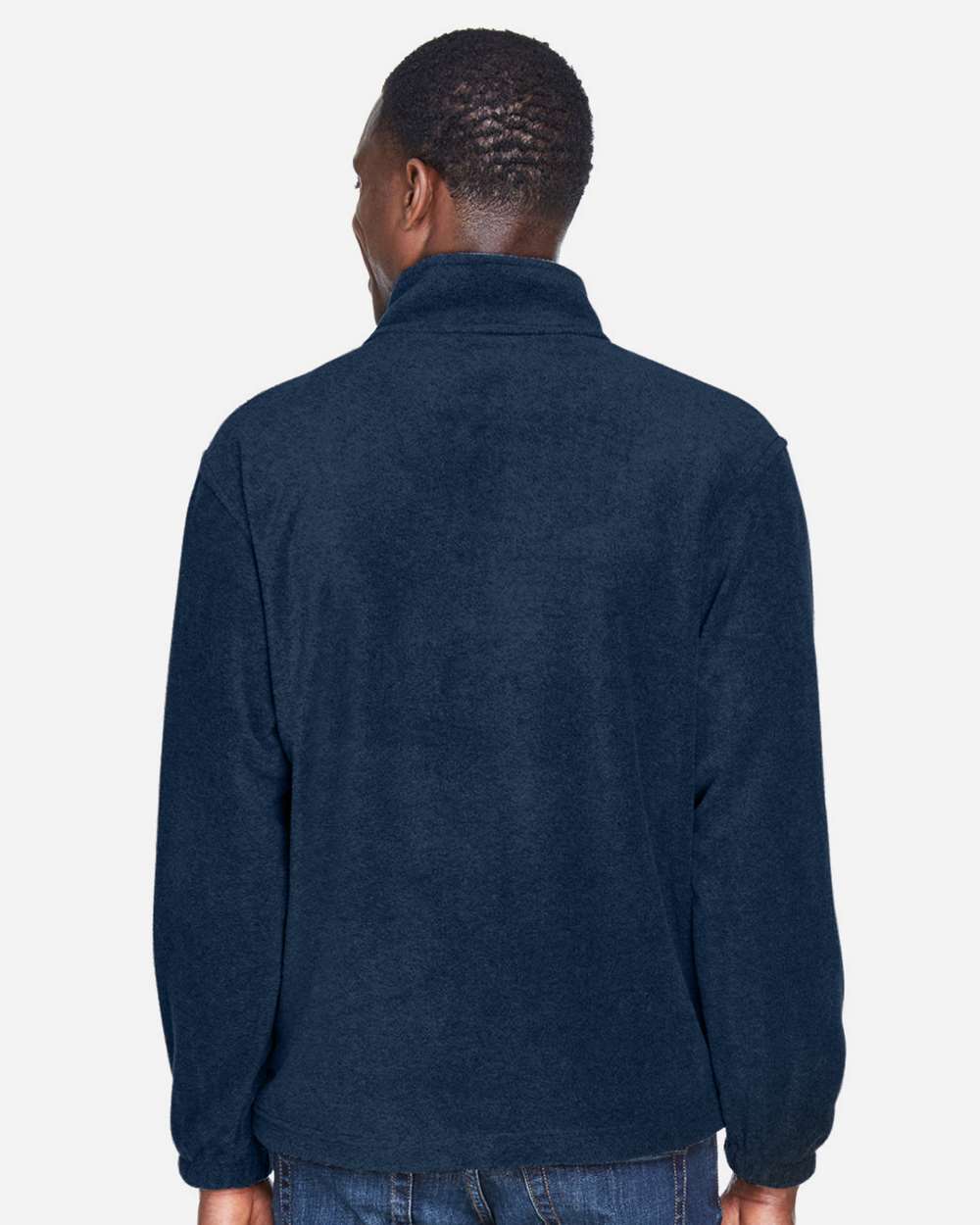 Men's Quarter-Zip Fleece Pullover - OnModelBack - B303B9653 - Navy