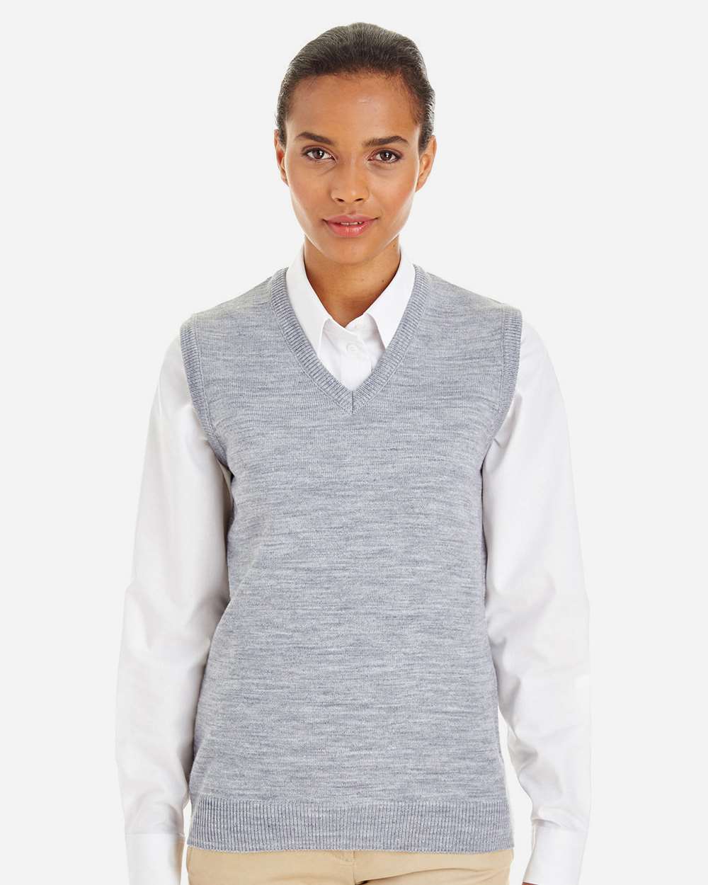 Women's Pilbloc™ V-Neck Sweater Vest - OnModelFront - B230B9092 - Grey Heather