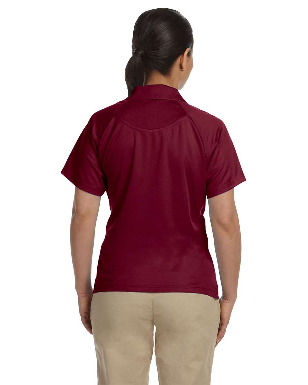 Women's Polytech Mesh Insert Polo - OnModelBack - B223B9533 - Maroon