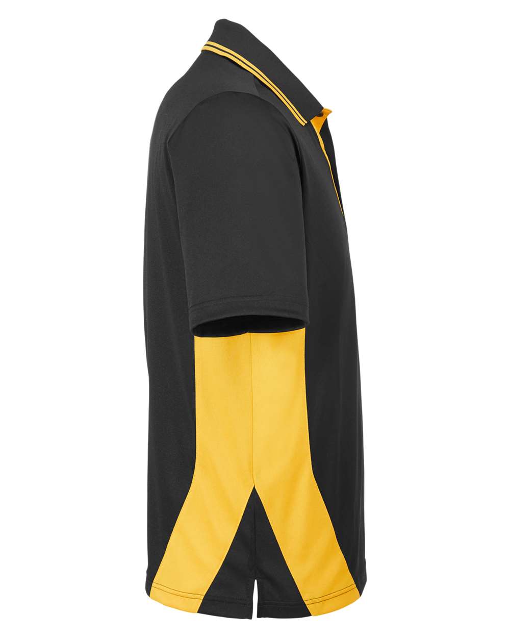 Men's Tall Flash Snag Protection Plus IL Colorblock Polo - DirectSide - B227B9105 - Black/ Sunray Yellow