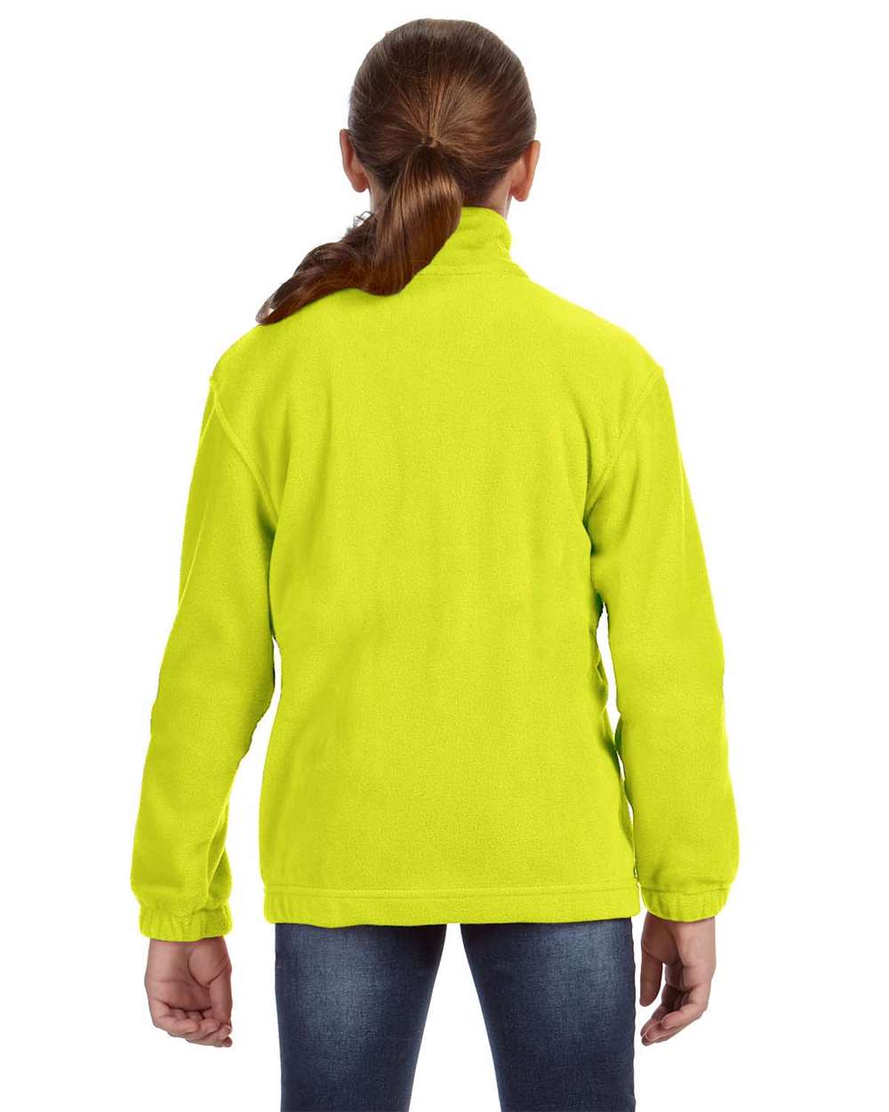 Youth Full-Zip Fleece - OnModelBack - B308B9123 - Safety Yellow