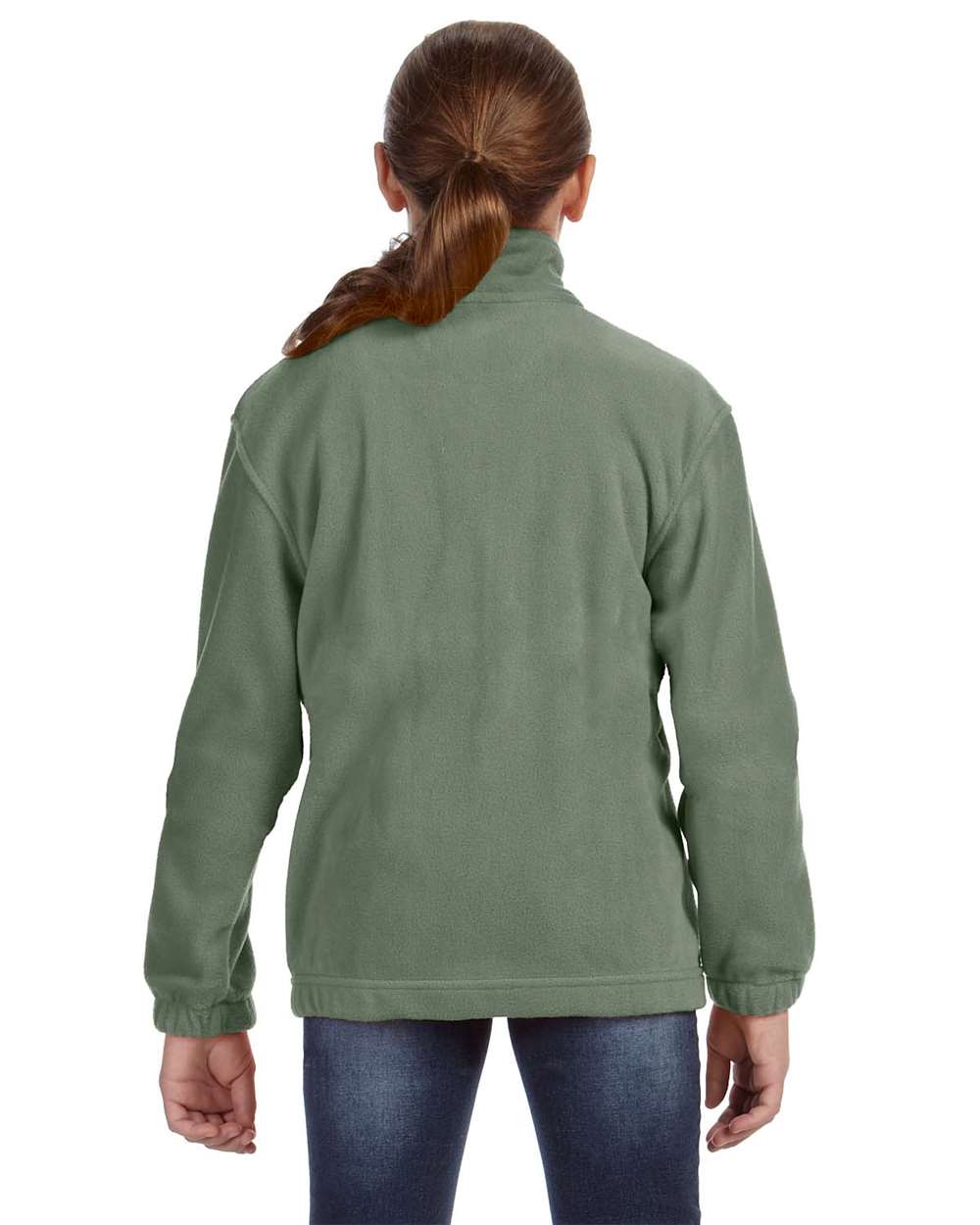 Youth Full-Zip Fleece - OnModelBack - B308B9543 - Dill