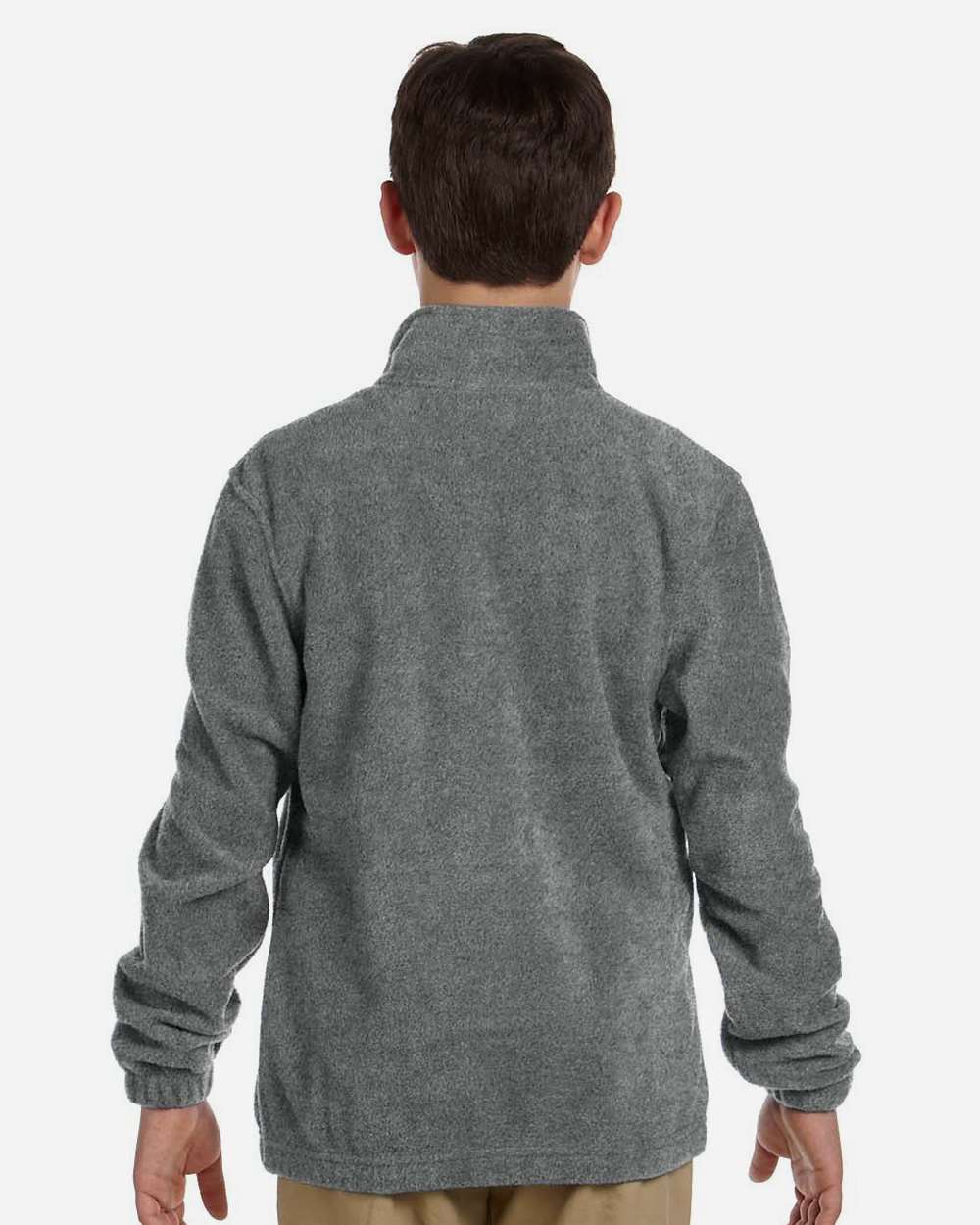Youth Full-Zip Fleece - OnModelBack - B308B9593 - Charcoal