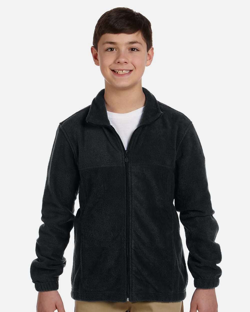 Youth Full-Zip Fleece - OnModelFront - B308B9503 - Black