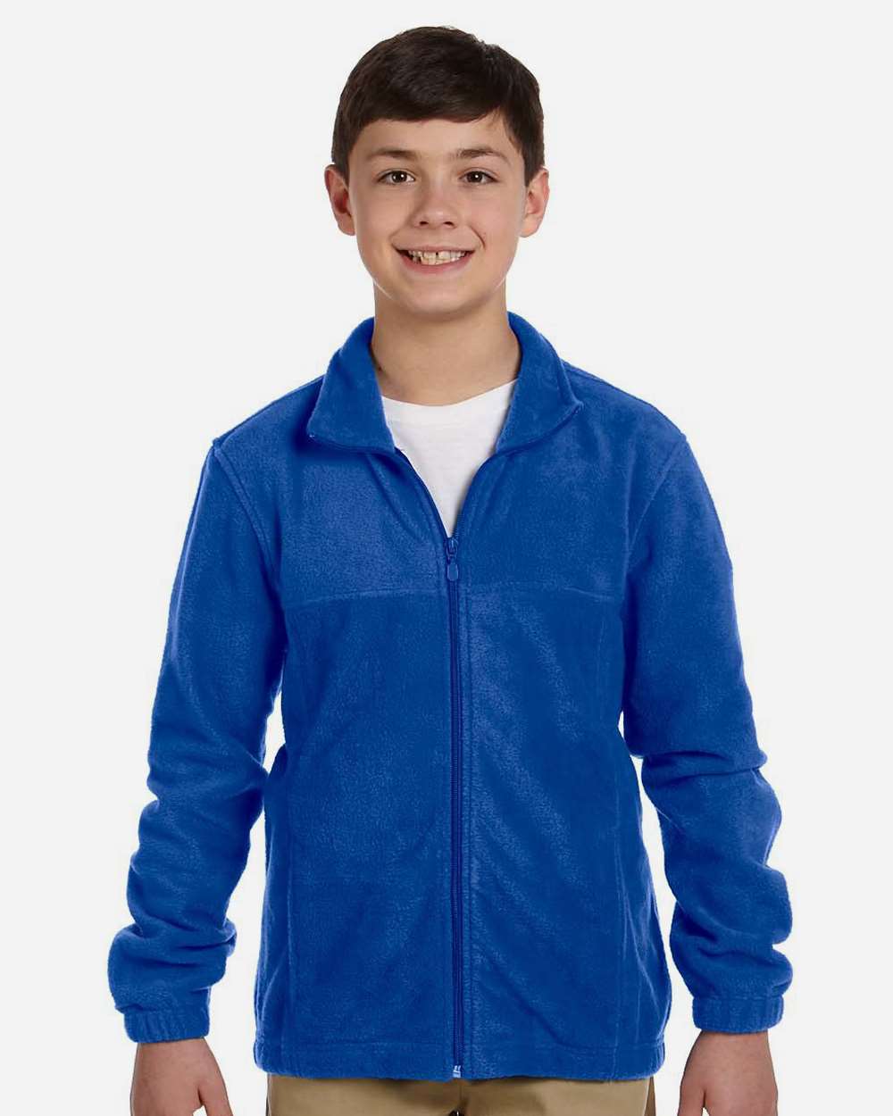 Youth Full-Zip Fleece - OnModelFront - B308B9753 - True Royal