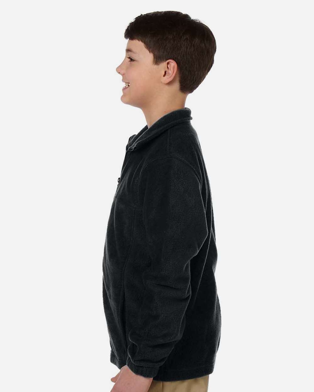 Youth Full-Zip Fleece - OnModelSide - B308B9503 - Black