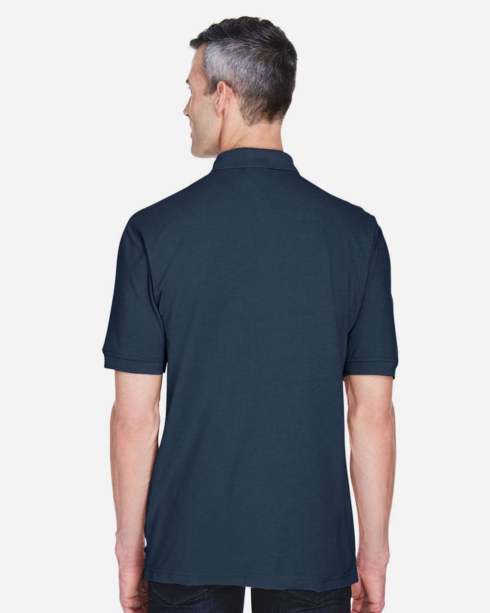 Men's Easy Blend™ Polo with Pocket - OnModelBack - B205B9653 - Navy