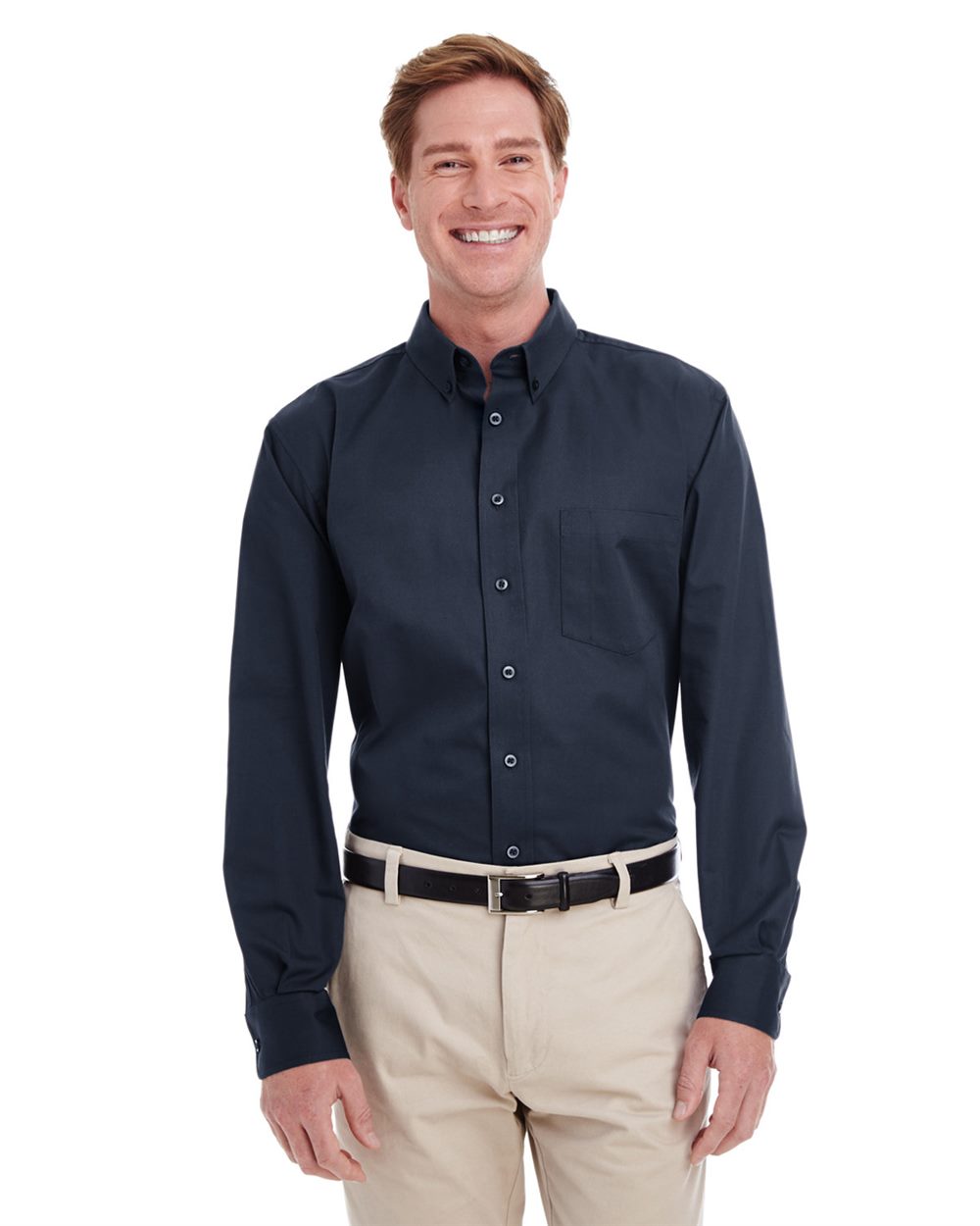 Men's Tall Foundation Cotton Twill Shirt with Teflon - styleImage
