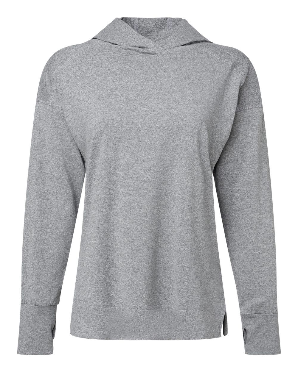 Women's Eco Revive™ Ventura Soft Knit Hooded Sweatshirt - Front - B32164582 - Grey Heather