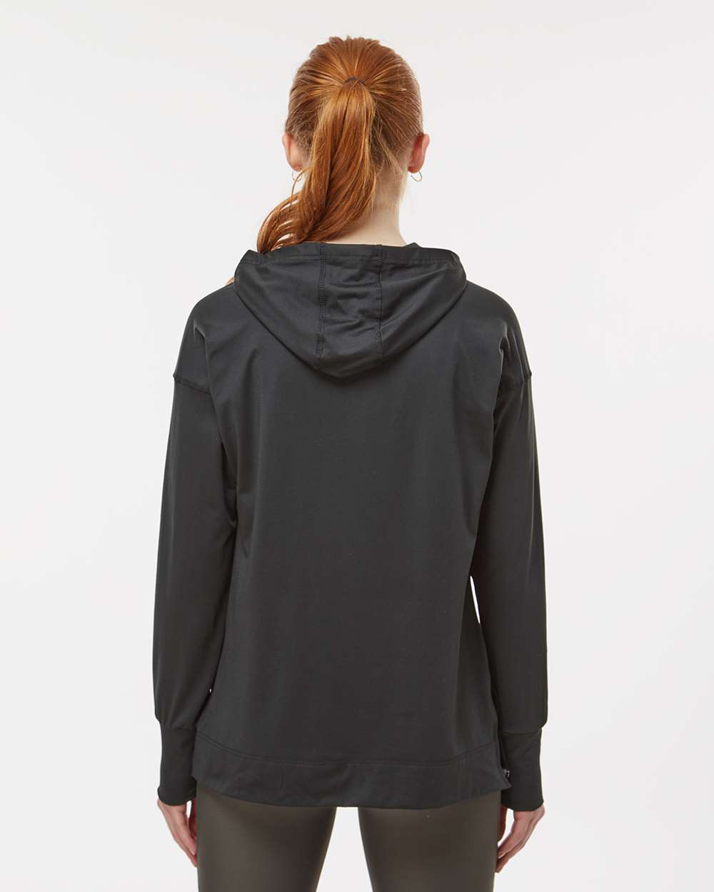 Women's Eco Revive™ Ventura Soft Knit Hooded Sweatshirt - OnModelBack - B32164502 - Black