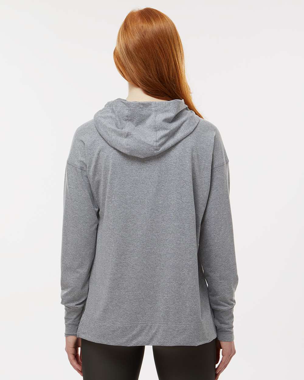 Women's Eco Revive™ Ventura Soft Knit Hooded Sweatshirt - OnModelBack - B32164582 - Grey Heather