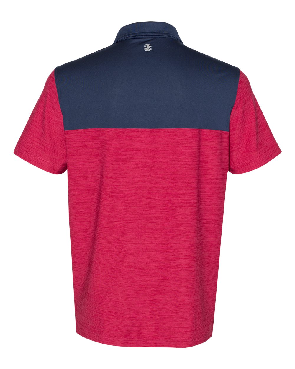 Men's Colorblocked Space-Dyed Polo - Back - B12598703 - Persian Red/ Navy
